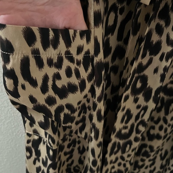 Sienna Sky Faux Wrap Leopard Print Ruffle Sleeve Tie Midi length Dress Small - Picture 8 of 8